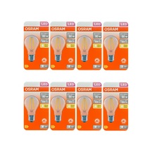 Led Ampul, 6,5w 60w , 2700k Sarı Işık, Dim Edilebilir, E27 Duy, Şeffaf, 8 Adet Diğer