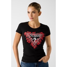 Guess Kadın T-shırt W6rı23j1314-jblk Siyah