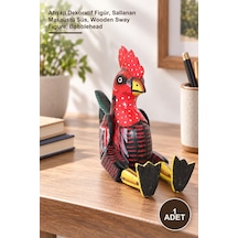 1 Adet Ahşap Salanan Figür Namı-6 Ahşap Dekoratif Figür, Sallanan Masaüstü Süs, Wooden Sway Figure, Bobblehead