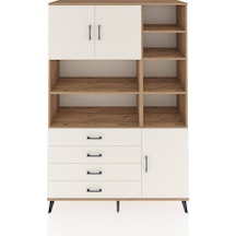 Hyperion Dolap 9 Raflı 4 Çekmeceli 3 Kapaklı 132x44x195 Çam-a... Çam