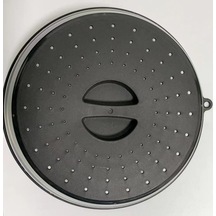 Aubyhe Sıcaklığa Dayanıklı Silikon Mikrodalga Kapağı: Yağ Ve Spreyi Engeller, Muhafaza Ve Çekmeceli Tasarım Siyah Diğer