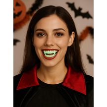 Cadılar Bayramı Fosforlu Vampir Dişi Halloween Parti Kostüm Aksesuarı Genel