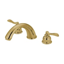 Kingston Brass Kb8362nfl Nuwave Fransız Roma Küvet Bataryası, Cilalı Pirinç Altın
