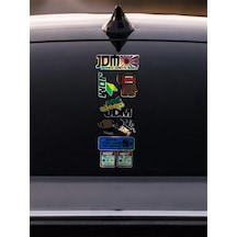 Hologram Oto Arka Cam Sticker Seti 40x15cm Araba Cam Yazıları Universal Araç Sticker Folyo Seti6