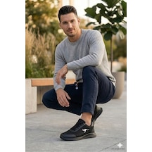 Mcaserıng Ultra Hafif Unisex Memory Form Günlük Hafif Rahat Ayakkabı Siyah Siyah-model1