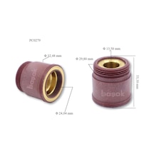 PC0279 S125 Plazma Kesim Nozulu Vidalı Uzun Ömürlü Trafimet