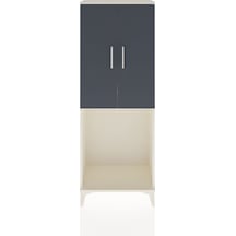 Arges Dolap Tek Raflı 2 Kapaklı Tek Askılı 60x30x163 Aytaşı-antrasit Aytası