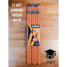 Ekonomik Siyah Kurşun Kalem 12 Adet Türk Malı Siyah