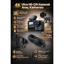Provzen Fx-a232w Çift Kameralı Araç Kamerası Full Hd Ön + Arka Kamera, G-sensör, Gece Görüş, Döngüsel Kayıt