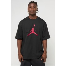 Nike Jordan Jumpman Ss Hbr Mens Tee Grafik Baskılı Pamuklu Erkek Tişört Siyah