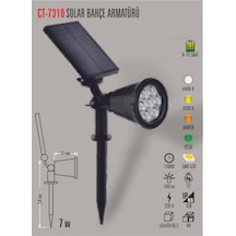 Ct-7310 Solar Bahçe Armatürü 7w Amber Siyah