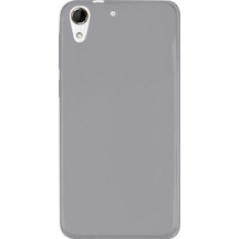 Htc Desire 728 Kılıf Soft Silikon Şeffaf-Siyah Arka Kapak