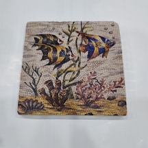 Şeker Portakalım Dekoratif Figürlü Doğal Taş Banyo Gider Kapağı60 Çok Renkli