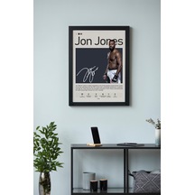 Jon Jones Ahşap Çerçeveli Poster Tablo Ufc Efsane Şampiyon