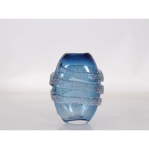 Lamedore Blue Orbıt Small Glass Vase 18x11,5x23 Cm