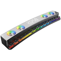 Soaiy SH39 Kablosuz Bluetooth Gaming Hoparlör RGB Oyuncu Hoparlörü Dijital Gösterge & Mekanik Tuşlu - ZORE-219097