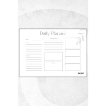 Günlük Planlayıcı - A4 Ebat Yapılacaklar - 30 Yaprak - Daily Planner - 0752 Çok Renkli