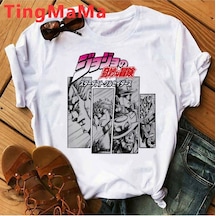 Noıssey Kırmızı Etiket Gala Jojo Bizarre Adventure T-shirt Model7 17297 Beyaz