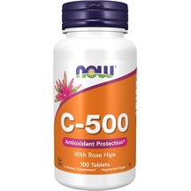 Now Foods Vitamin C-500 With Rose Hips Antioxidant Protection 100 Tablet