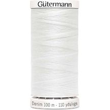 Gütermann Denim 100 Kot İpi - Tek Ebat / Beyaz