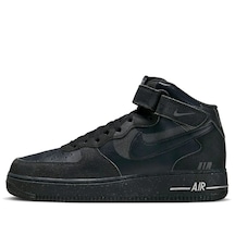 Nike Air Force 1 Mid Halloween Black Leather Sneaker Siyah Deri Günlük Spor Ayakkabı Dq7666-001