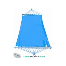 Kumaş Hamak Çift Kişilik Mavi Renk Mavi