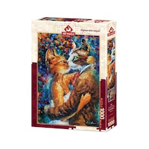 4226 Aşık Kedilerin Dansı - Art Puzzle 1000 Parça