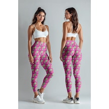 Jolt Sport Kadın Desenli Uzun Tayt Model No : 019 Çok Renkli