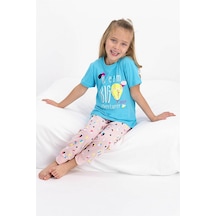 Rolypoly RP2441-G Kız Çocuk Pijama Takımı Turkuaz