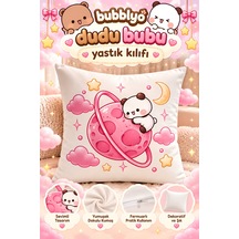 Dudu Bubu Dekoratif Yastık Kılıfı Pembe Pembe