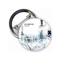 Radiohead Ok Computer Buton Rozet Altın - Beyaz - Siyah