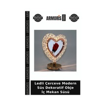 Ledli Çerceve Modern Süs Dekoratif Obje İç Mekan Süsü