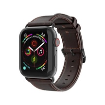 Dux Ducis Apple Watch 38/40/41mm İçin Business Deri Kayış Kordon- 5775 Renk: Koyu Kahverengi