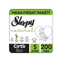 Sleepy Natural Bebek Bezi 5 Numara Junior Mega Fırsat Paketi 200 Adet