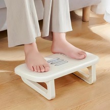 Lichen Ergonomik Ayak Taburesi Masaj Silindirleri Kaymaz Şerit Beyaz