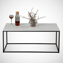 Cosco Beyaz Orta Sehpa Metal & Beyaz Orta Masa / Metal Ayaklı