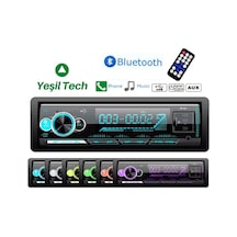 Exvol Araba Oto Teyp 7 Renk Çift Usb Sd Aux Bletooth Çift Amfi