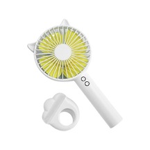 Taşınabilir Mini Şarj Edilebilir El Fanı 3 Dişli Ayarlanabilir 4593 Beyaz