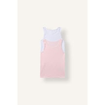 Defacto %100 Pamuk 2li Yuvarlak Yaka Basic Atlet Kız Çocuk I7842a826aupn69 Pembe-pn69
