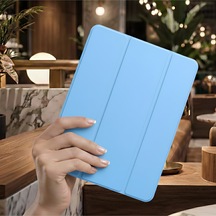 İpad Pro 11 2025 M5 İçin Uyumlu Smart Kalem Bölmeli Standlı Kılıf Kapaklı Kılıf