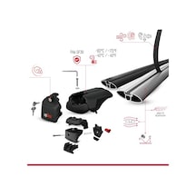 Kia Sportage Nq5 2022 Ve Sonrası Sunroofsuz İle Uyumlu Ace-2 Ara Atkı Tavan Barı Siyah 0.5 KG