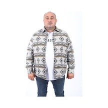 Moc Grande MocGrande Büyük Beden Oduncu Gömlek Gray Wolves 22213