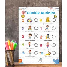 Günlük Rutin Sorumluluk Kazanım Tablosu Erkek Çocuk 1 Adet Pcv Ka