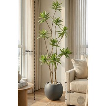 Biçiçek Yapay Dragon Bi̇tki̇si̇ 160 Cm Antresi̇t Küre Saksıda