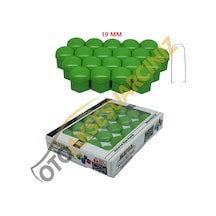 A Kalite Mefsa Bijon Kapağı Düz 19 Mm Yeşil 20 Li Set