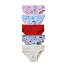 Hepsine Rakip 5Li Kız Çocuk Desenli Slip Külot Ekonomik Sevimli Bikini