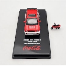 İnno64 Honda City Turbo Iı Coca-cola With Motocompo 1/64 Model Araba