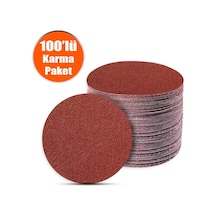 100 Adet Cırt Zımpara 115 Mm Spiral Avuç Taşlama (Karma Paket)
