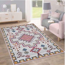 Eliana Home Baskılı, Yıkanabilir Kaymaz Taban Salon Halısı Eli0207-sd805 Krem