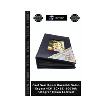 Özel Seri Resim Karanlık Salon Eşyası 4x6 10x15 100'lük Fotoğraf Albüm Lacivert